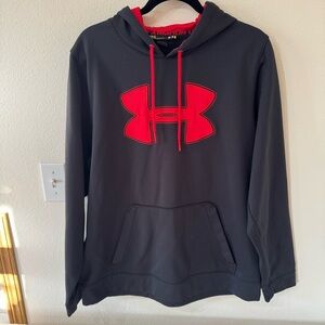 Under Armour Black and Red Hoodie Sweatshirt